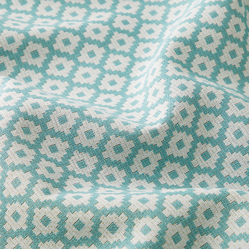 Tissu d'extérieur jacquard Losanges – menthe,  image number 2