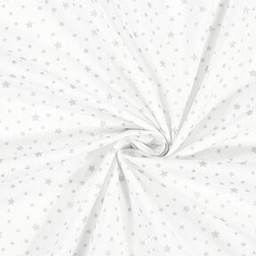 Tissu en coton Cretonne Petites étoiles scintillantes – argent, 