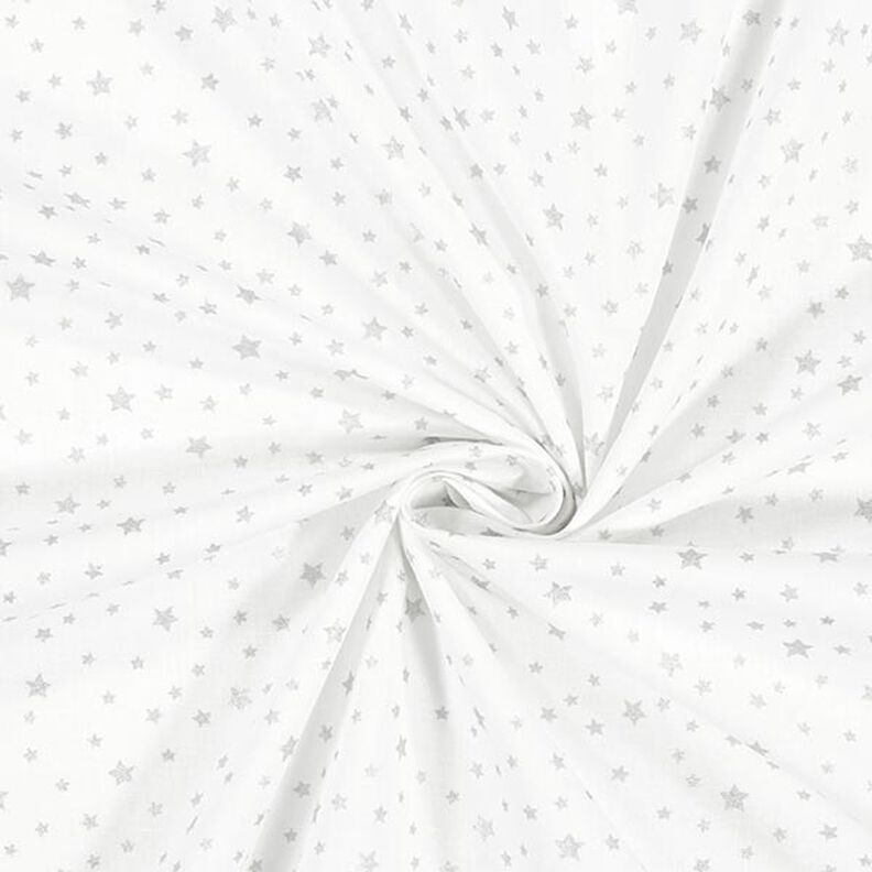 Tissu en coton Cretonne Petites étoiles scintillantes – argent,  image number 2