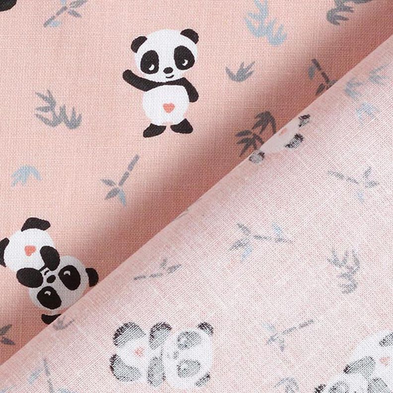 Tissu en coton Cretonne Panda câlin – rose,  image number 4