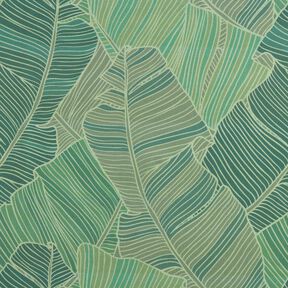 Tissu d’extérieur Canvas lignes de feuilles – vert, 