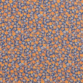 Chiffon Mille-fleurs – indigo/orange, 