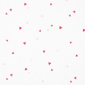 GOTS Jersey coton Triangles aspect impression au tampon | Tula – blanc, 