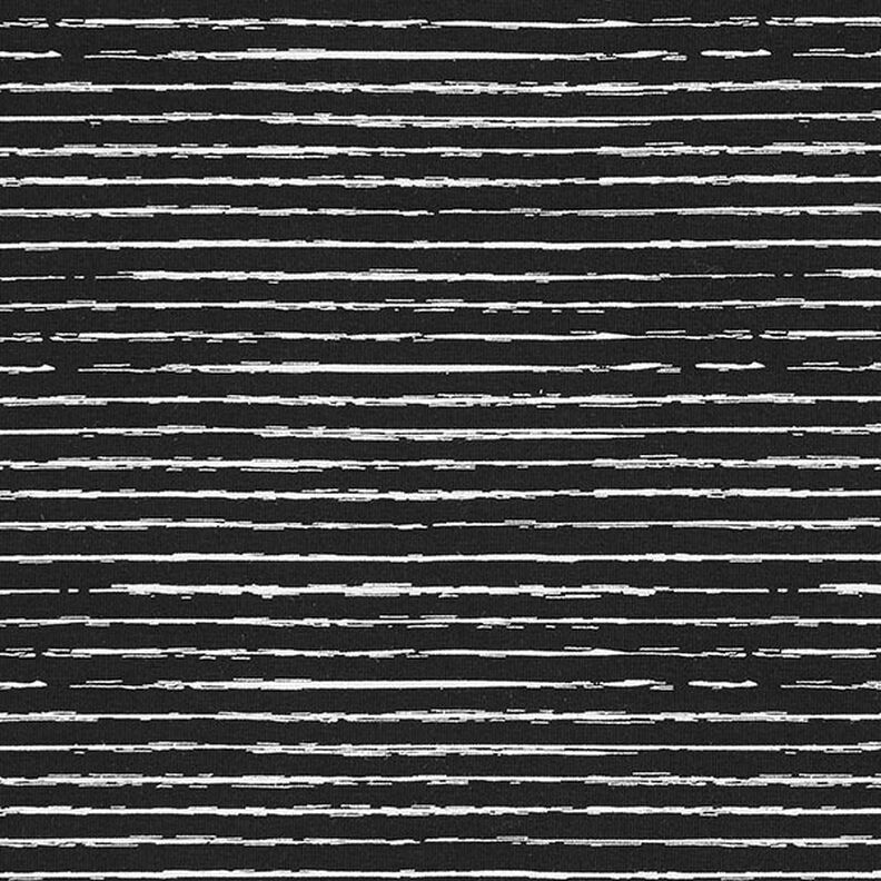 Jersey coton Bandes de gribouillage – noir,  image number 1