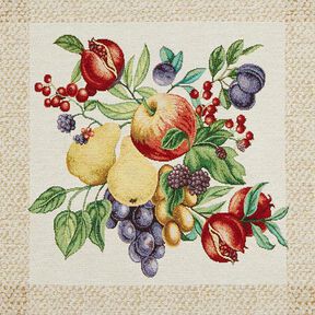 panneau décoratif Gobelin Fruits colorés – beige clair/carmin, 
