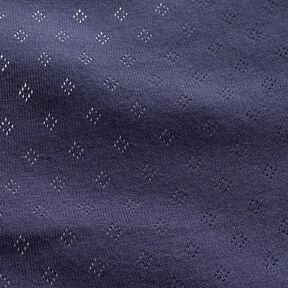 Jersey finement tricoté à motif ajouré – bleu marine, 