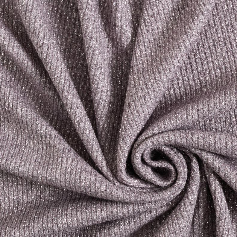 Tricot côtelé pailleté – mauve/argent,  image number 1