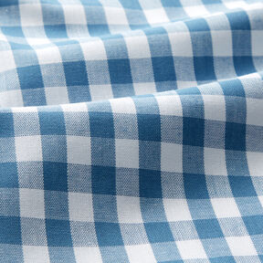 Tissu en coton Vichy à carreaux 1 cm – bleu jean/blanc, 
