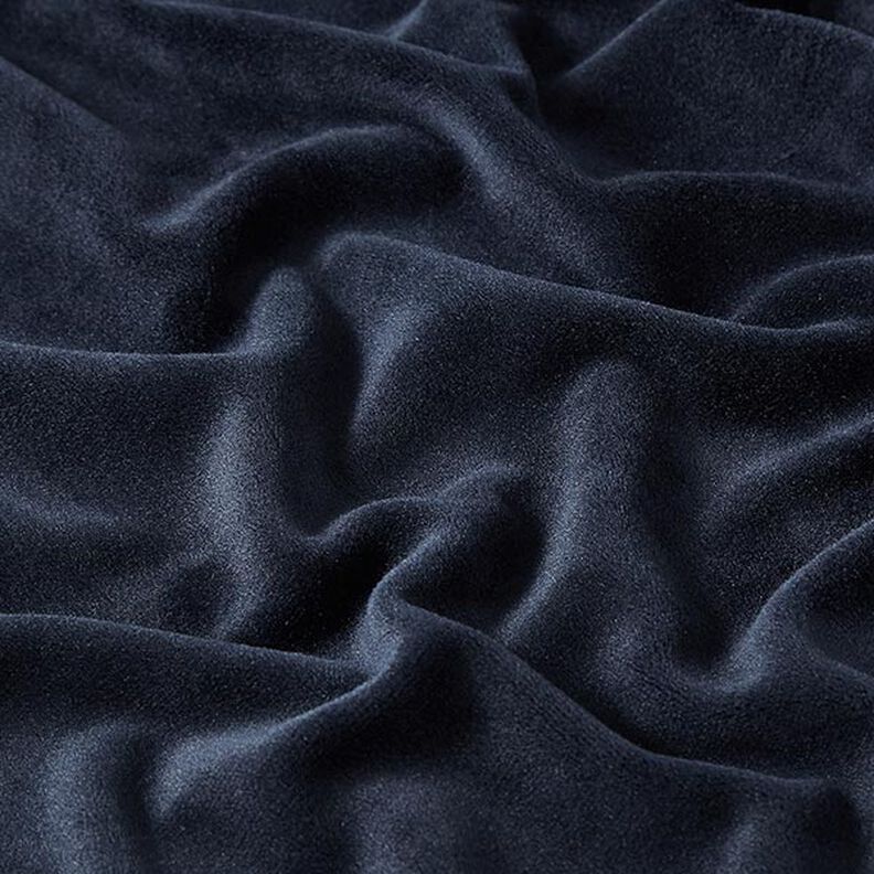 Velours stretch Tissu Nicki – bleu marine,  image number 2