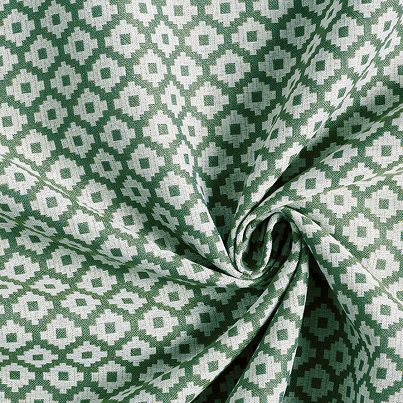 Tissu d'extérieur jacquard Losanges – olive,  image number 3