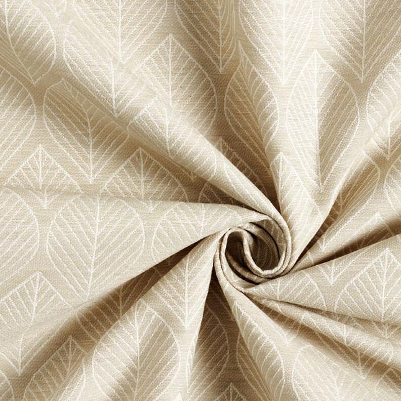 Tissu de décoration Jacquard Feuilles – beige,  image number 5