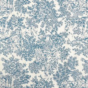 Tissu de décoration Canvas Toile de Jouy 280 cm – bleu, 