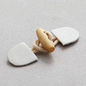 Fermeture pour duffle-coat [ 55 mm ] – blanc, 