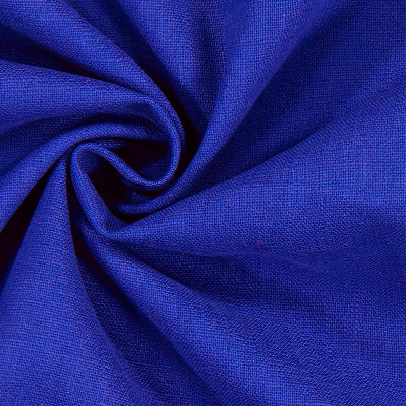 Tissu de lin en ramie mélangée medium – bleu roi,  image number 3