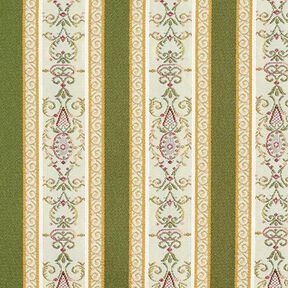 Tissu d’ameublement jacquard Rayures Biedermeier – crème/olive, 