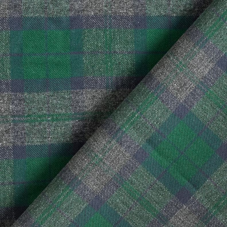 Flanelle Carreaux classiques – vert sapin/bleu marine,  image number 4