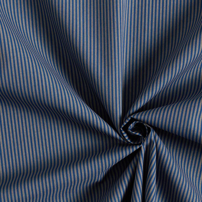 Tissu pour chemise à rayures verticales – bleu/gris,  image number 3