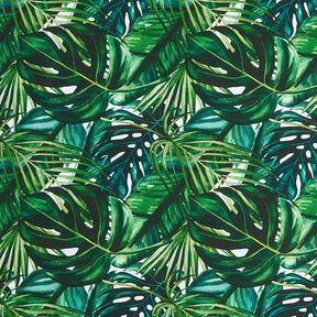 Tissu décoratif Semi-panama Feuilles de palmier – vert, 