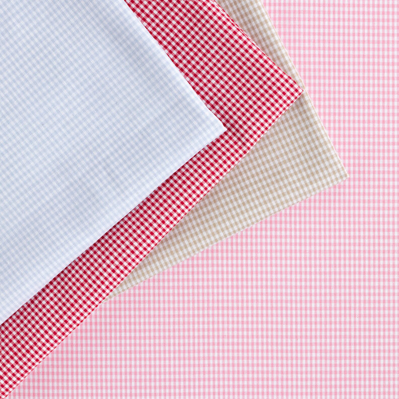 Tissu en coton Vichy à carreaux 0,2 cm – rose/blanc,  image number 5