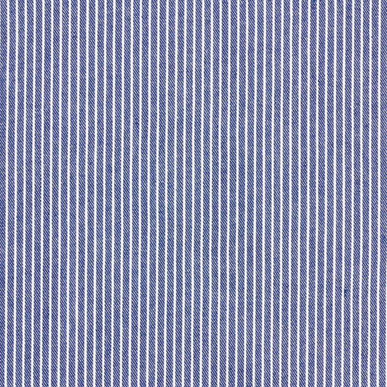 Tissu pour chemisier Coton mélangé Rayures – bleu marine/blanc,  image number 1