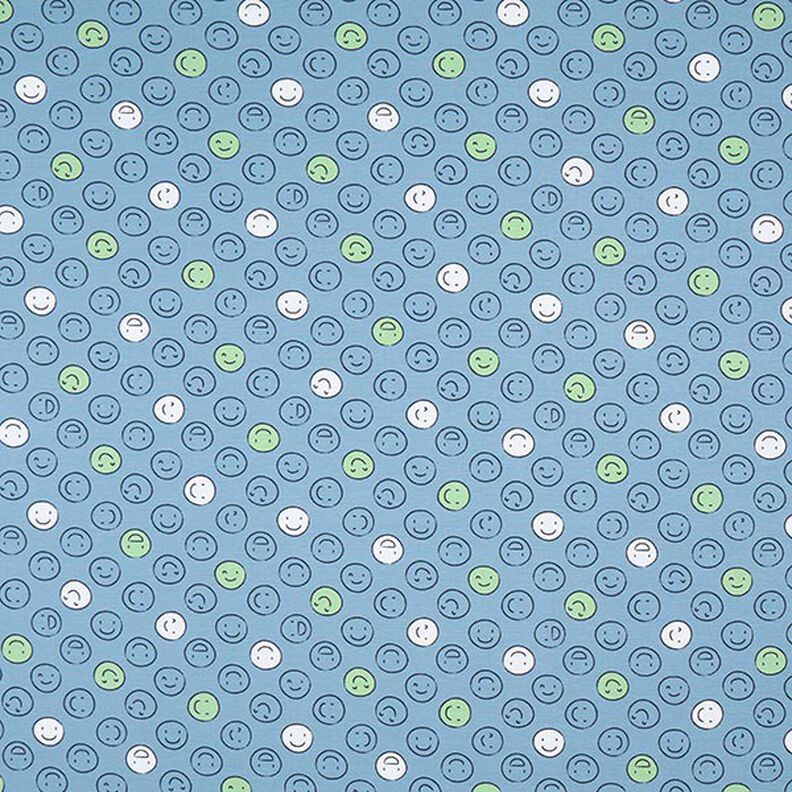 Jersey coton Smiley scintillant dans la nuit – bleu jean,  image number 8