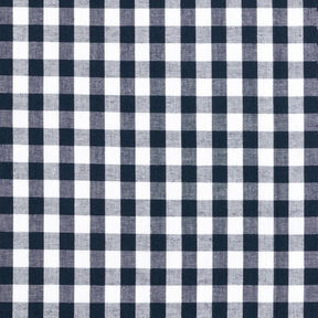 Tissu en coton Vichy à carreaux 1 cm – bleu noir/blanc, 