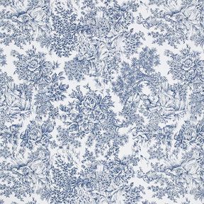 Tissu de décoration Canvas romantisme – blanc/bleu, 