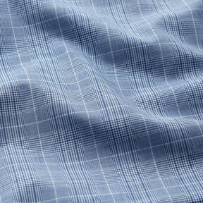 Tissu pour chemise à carreaux fins – blanc/bleu jean, 