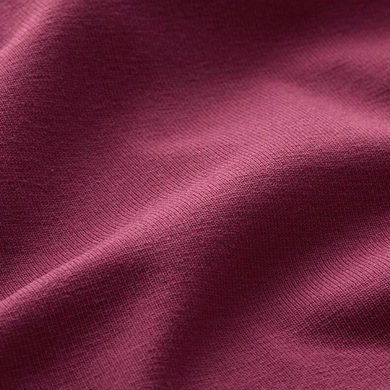 Jersey coton Medium uni – rouge bordeaux,  image number 4