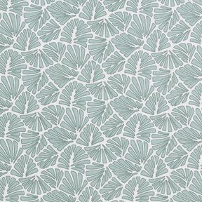 Coton enduit Mini feuilles abstraites – menthe clair/blanc, 