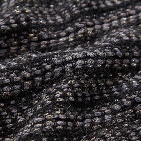 Tissu pour manteau en laine vierge mélangée Lurex chiné – anthracite, 