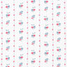 Tissu double gaze de coton Fleurs traditionnelles | by Poppy blanc/framboise,  thumbnail number 1