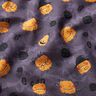 Tissu en coton Popeline Citrouilles effrayantes – aubergine/orange,  thumbnail number 2