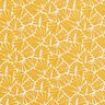 Coton enduit Mini feuilles abstraites – jaune soleil/blanc,  thumbnail number 1