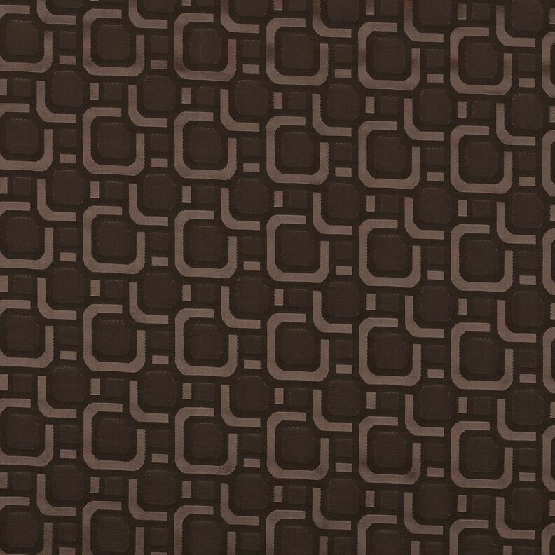 Tissu de doublure Jacquard Motif rétro – marron foncé,  image number 1