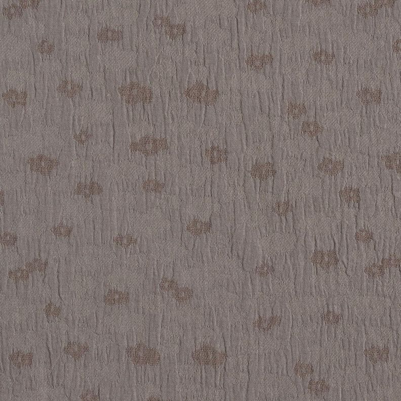 Tissu double gaze de coton Jacquard Fleurs – marron noir,  image number 5