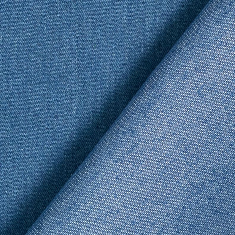 Denim de coton mélangé moyen – bleu jean,  image number 3