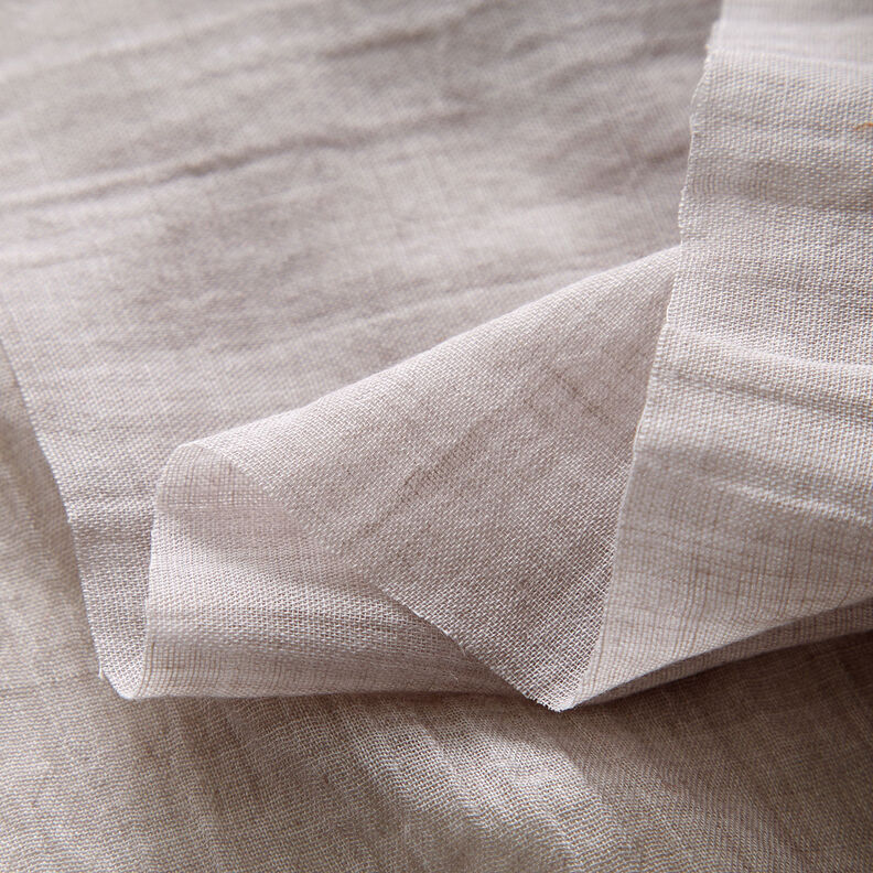 Voile mélangé froissé – gris brume,  image number 3