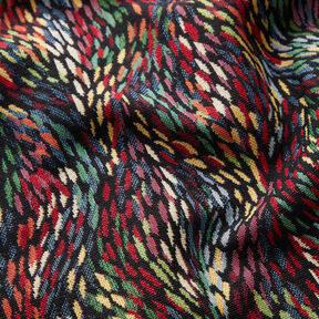 Tissu de décoration Gobelin Vagues tachetées – noir/rouge, 