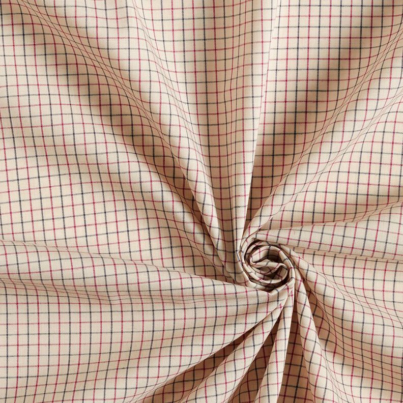 Tissu pour chemise à carreau fin – beige/bleu marine,  image number 3