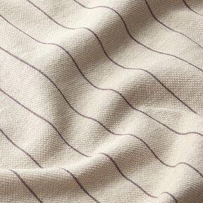 Jacquard tricoté à fines rayures – beige/marron foncé, 