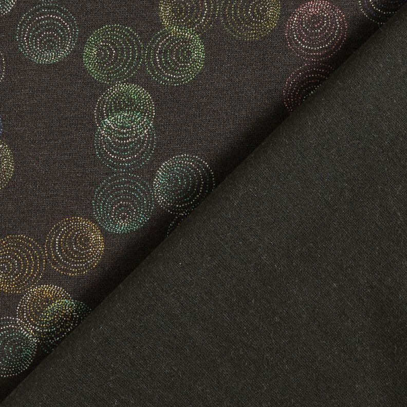 Jersey viscose Cercles colorés – noir,  image number 4