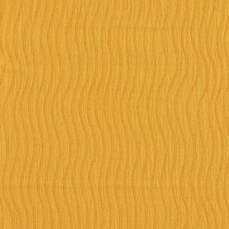 Mélange lin coton Jacquard Motif de vagues – jaune curry,  image number 5