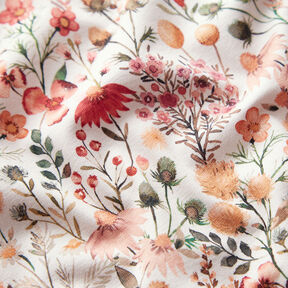 Jersey coton Fleurs séchées Impression numérique – nature, 
