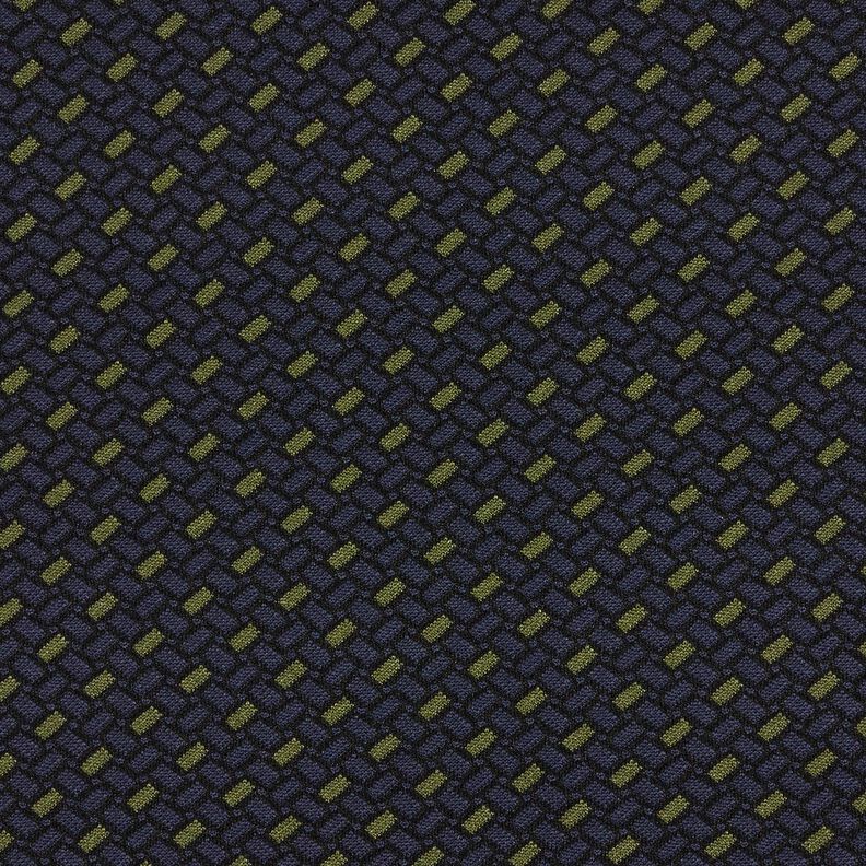 Jersey jacquard à motif de grille – olive/lilas,  image number 1