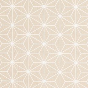 Tissu en coton Cretonne Étoiles japonaises Asanoha – sable, 