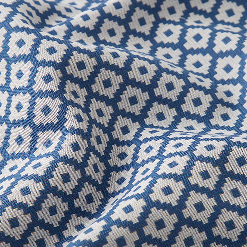 Tissu d'extérieur jacquard Losanges – bleu,  image number 2