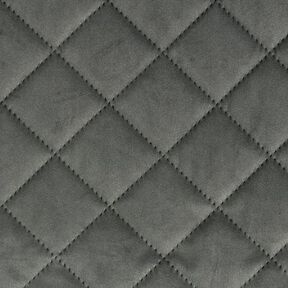 Tissu de revêtement Velours Tissu matelassé – gris foncé, 