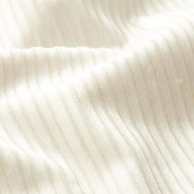 Velours côtelé stretch en coton-viscose mélangé, uni – blanc,  image number 2