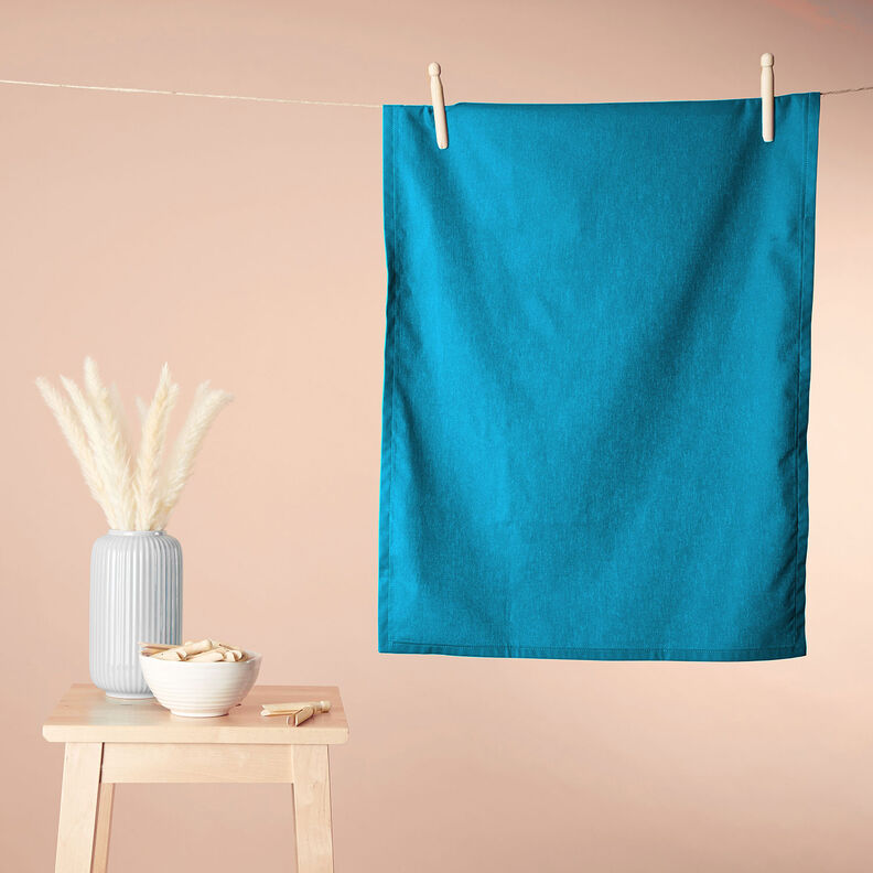 Tissu en coton Cretonne Uni – turquoise,  image number 8